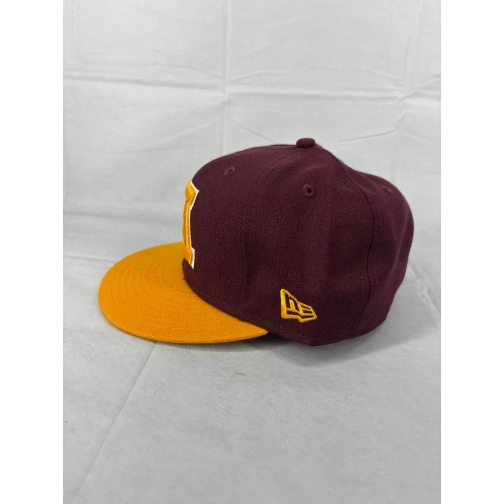 New Era Minnesota Golden Gophers 59FIFTY Fitted Hat Mens Maroon Gold 7 1/4 NWT